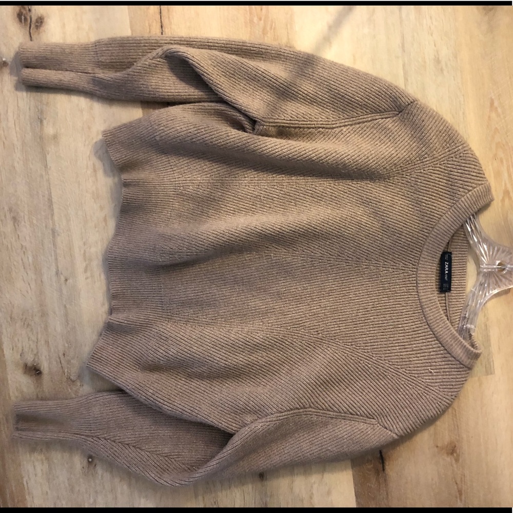 Zara Knit Nude Sweater Sz S